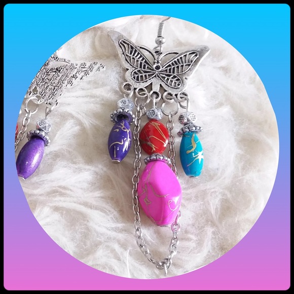 💖NEW Silver Butterfly Multi Color Beads - Picture 3 of 4